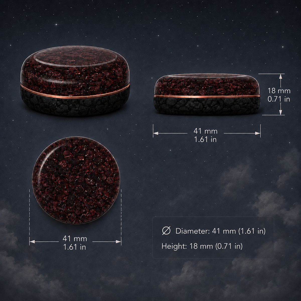 Shungite & Garnet Energy Emitter, Lion’s Gate 8.8. Edition